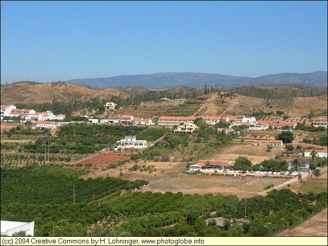 Serra de Monchique seen from Silves Fortress