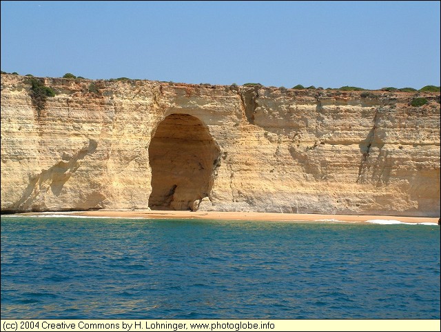 Cave in Cliffs at Vale da Lapa