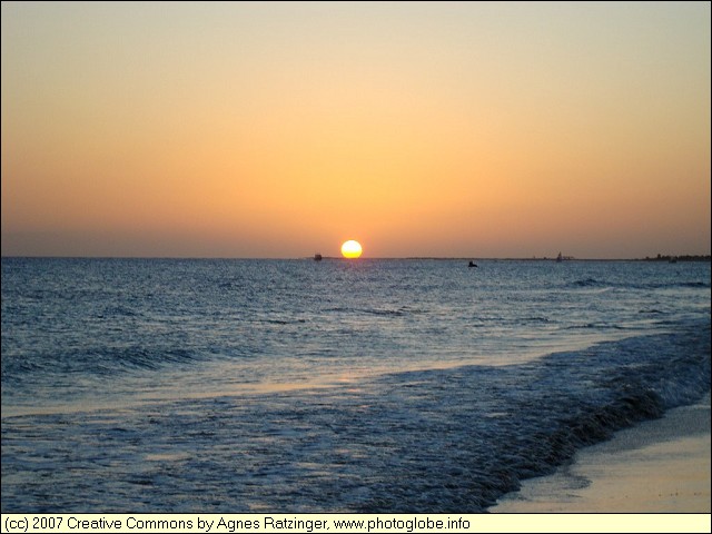 Beach of Santa Maria during Sunset