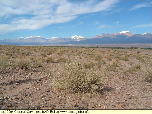 View of the Mountain Range of the Andes at Barreal