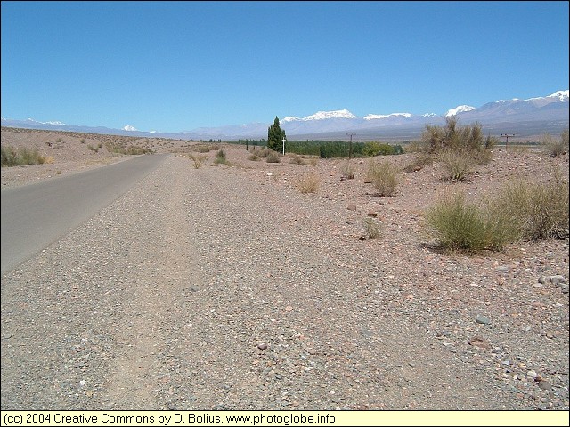The mountain range of the Andes seen from Valle de Calingasta