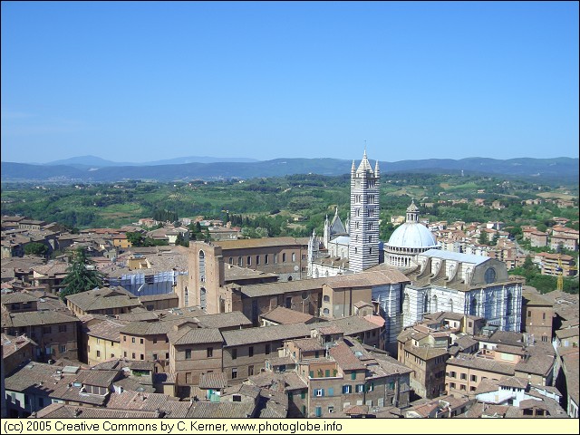 Siena - The Cathedral as seen from Torre del Mangia