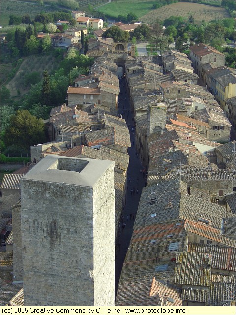 San Gimignano - View over the village