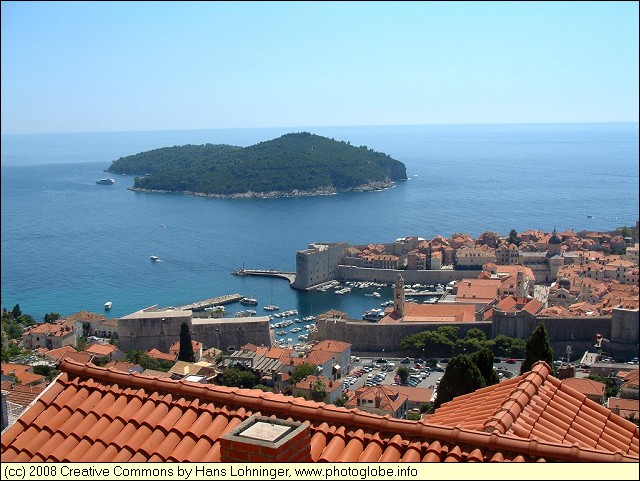 Island of Lokrum and Old Harbor of Dubrovnik