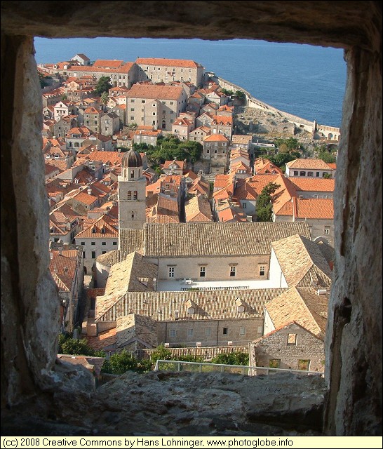 Franciscan Monastery seen from Fort Minceta