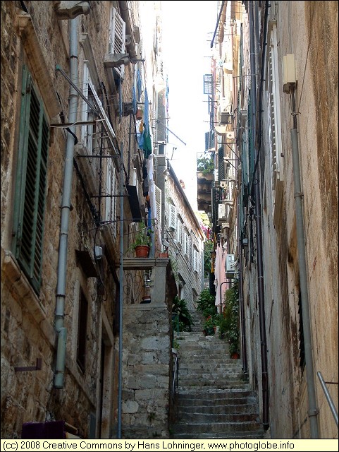 Stairs in a Narrow Street