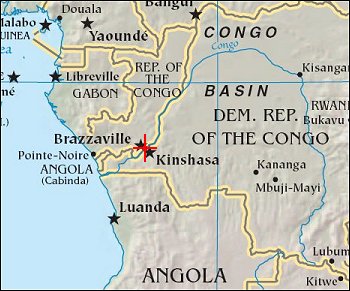Map: Kinshasa and Brazzaville