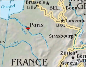Map: Eiffel Tower in Paris