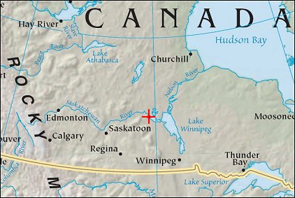 Map: Saskatchewan River Delta
