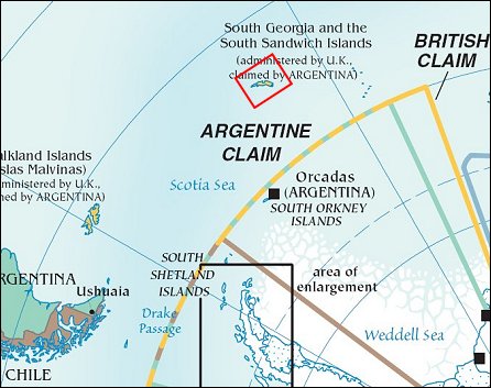 Map: South Georgia Island