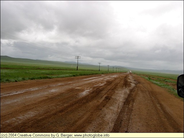 Dirt Road South of Ulaanbaatar