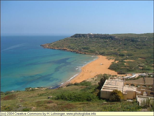 Ramla Bay seen from Calypso's Cave