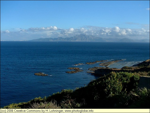 Africa seen from Punta del Canero