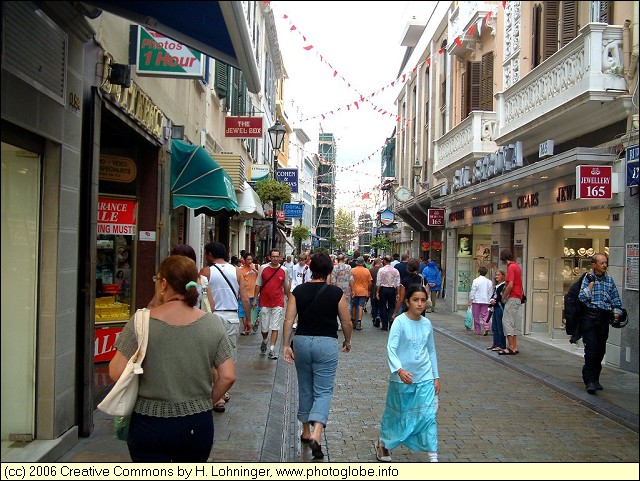 Main Street of Gibraltar