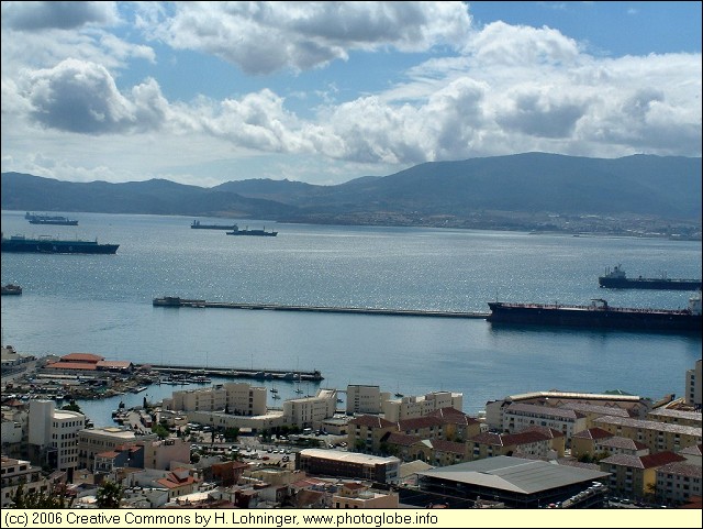 Baha de Algeciras seen from Gibraltar