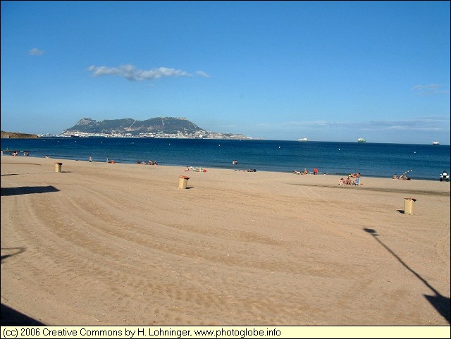 Playa de Getares and Gibraltar