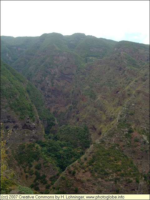 Barranco Fagundo seen from Miroador El Moral