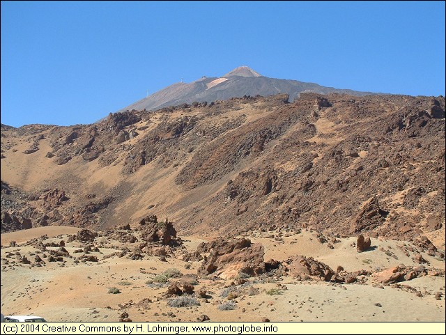 Lava Fields with El Teide in the Background