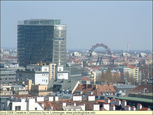 Riesenrad seen from Stephansdom