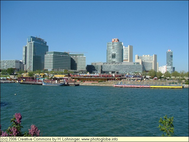 Kagran seen from Donauinsel