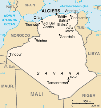 Map of Algeria