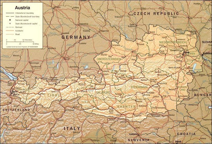 Map of Austria