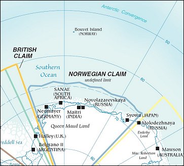 Map of Region around Bouvet Island