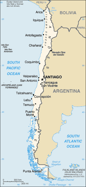 Map of Chile