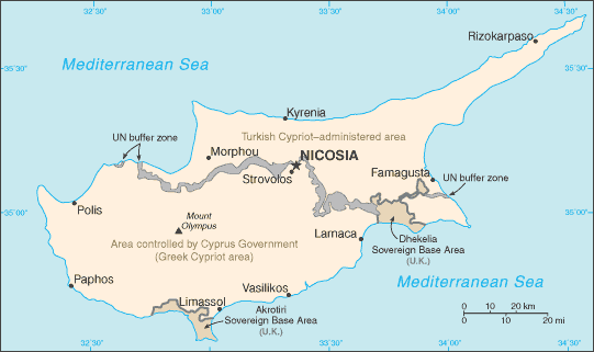 Map of Cyprus