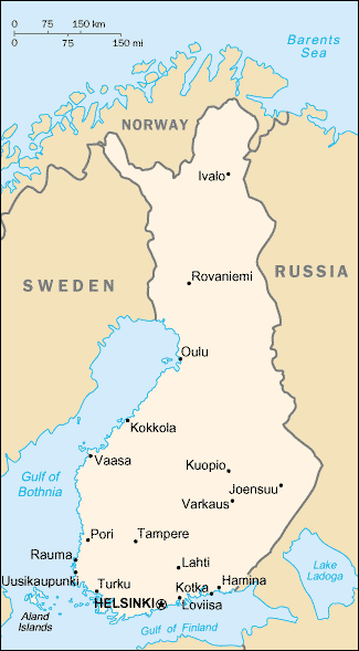 Map of Finland