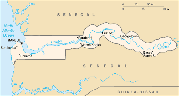 Map of Gambia