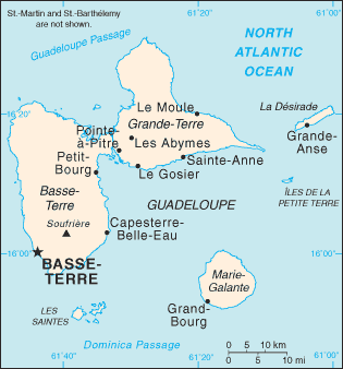 Map of Guadeloupe