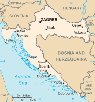 Map of Croatia