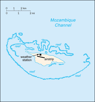 Map of Juan de Nova Island