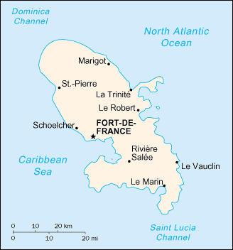 Map of Martinique