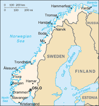 Map of Norway