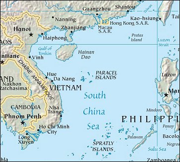 Map of Region around Paracel Islands