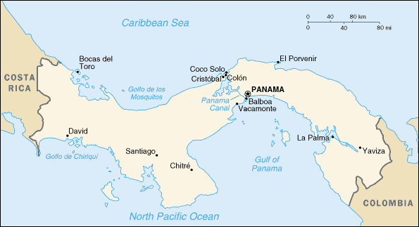 Map of Panama