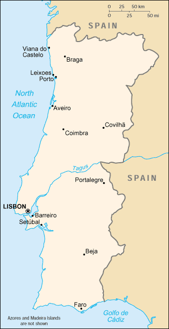 Map of Portugal