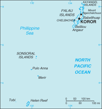 Map of Palau