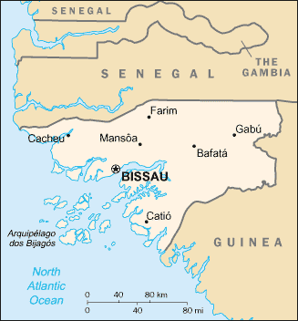 Map of Guinea-Bissau