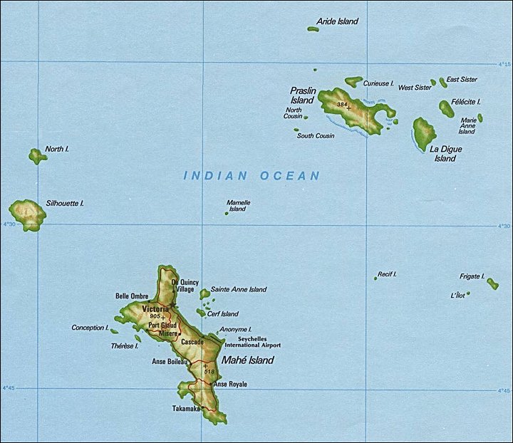 Map of Seychelles