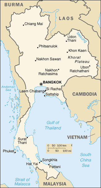 Map of Thailand