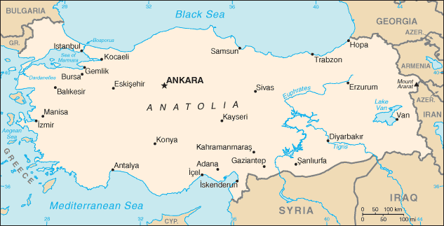 Map of Turkey