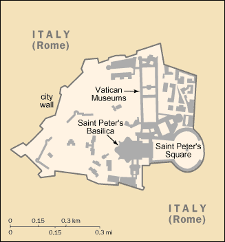 Map of Holy See (Vatican City)